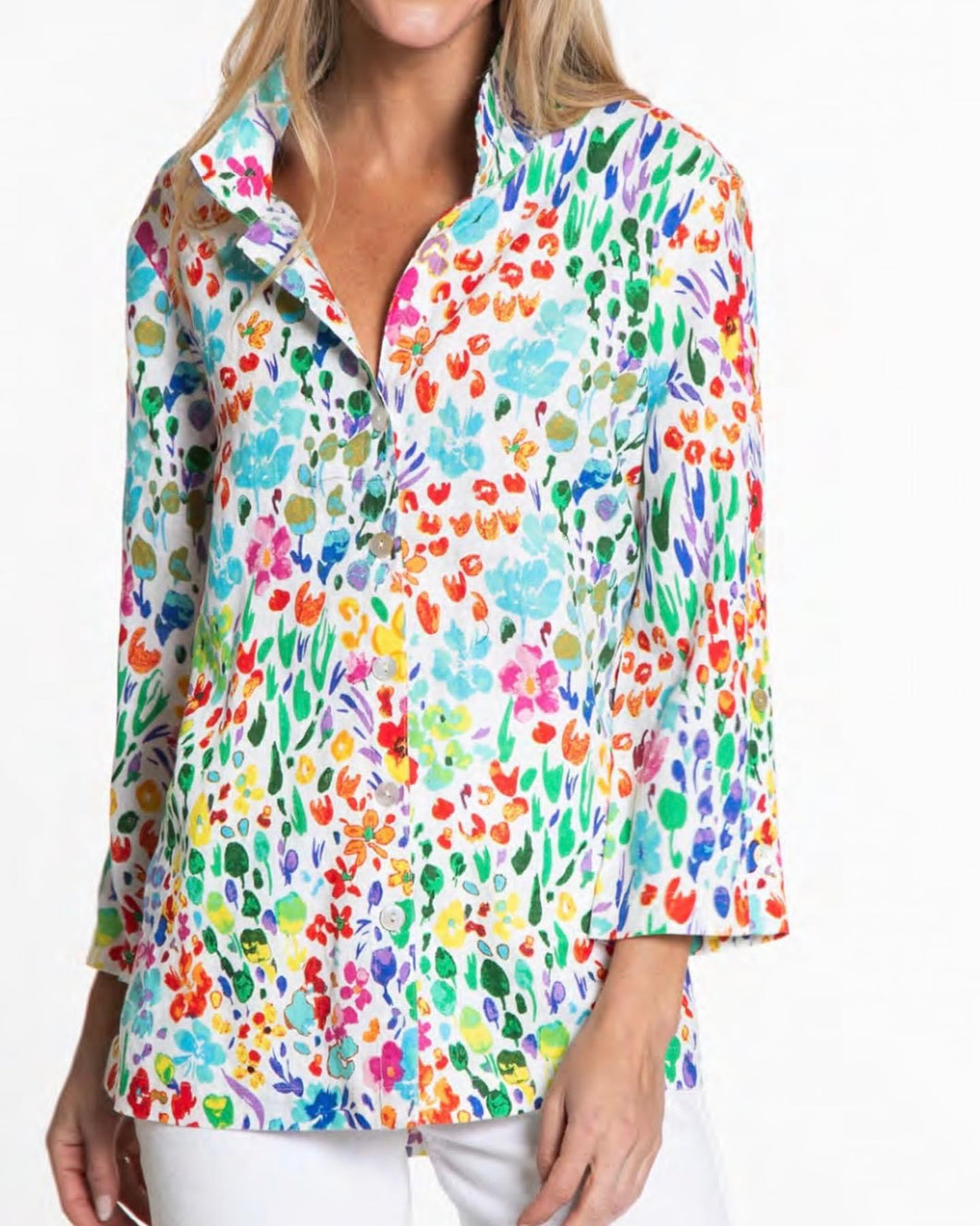 Floral Patterned Tunic Blouse