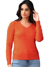 Load image into Gallery viewer, V-neck Cable Detail Sweater
